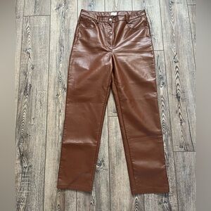 Wilfred Melina Pant – Size 14 | Cognac Vegan Leather | Aritzia Best Seller